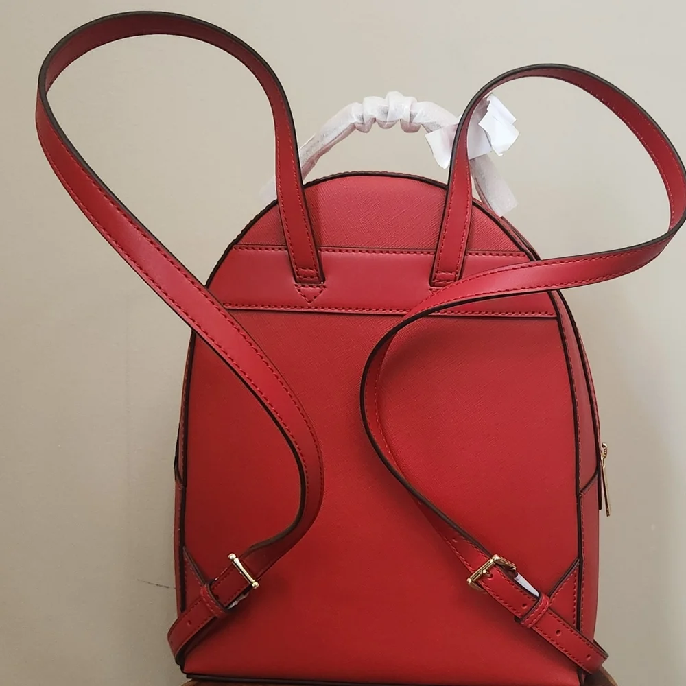 Michael Kors NWT Sheila Medium Bright Red Backpack